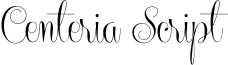Centeria Script font